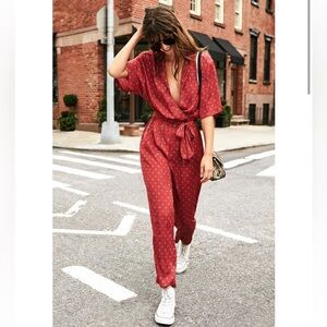 Urban Outfitters Bezel Silky Pattern Jumpsuit​​